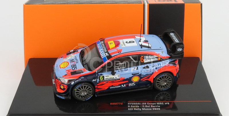 Ixo-models Hyundai I20 Wrc Coupe Team Shell Mobis N 6 Rally Monza 2020 D.sordo - C.del Barrio 1:43 Svetlo modrá červená čierna