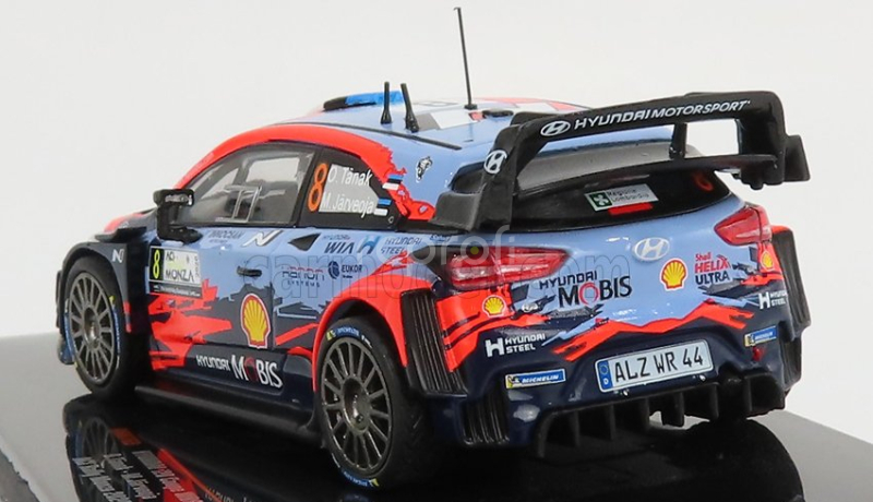 Ixo-models Hyundai I20 Wrc Coupe Team Shell Mobis N 8 Rally Monza 2020 O.tanak - M.jarveoja 1:43 Svetlo modrá červená čierna