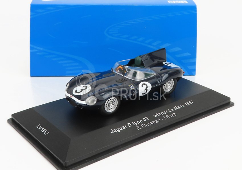 Ixo-models Jaguar D-type Team Ecurie Ecosse N 3 Winner 24h Le Mans 1957 R.flockhart - I.bueb 1:43 Blue Met