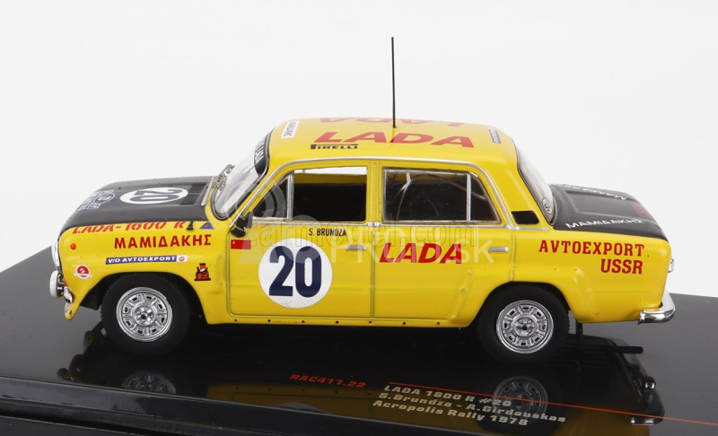 Ixo-models Lada fiat 1600r N 20 Ally Acropolis 1978 S.brundza - A.girdauskas 1:43 Žltá matná čierna