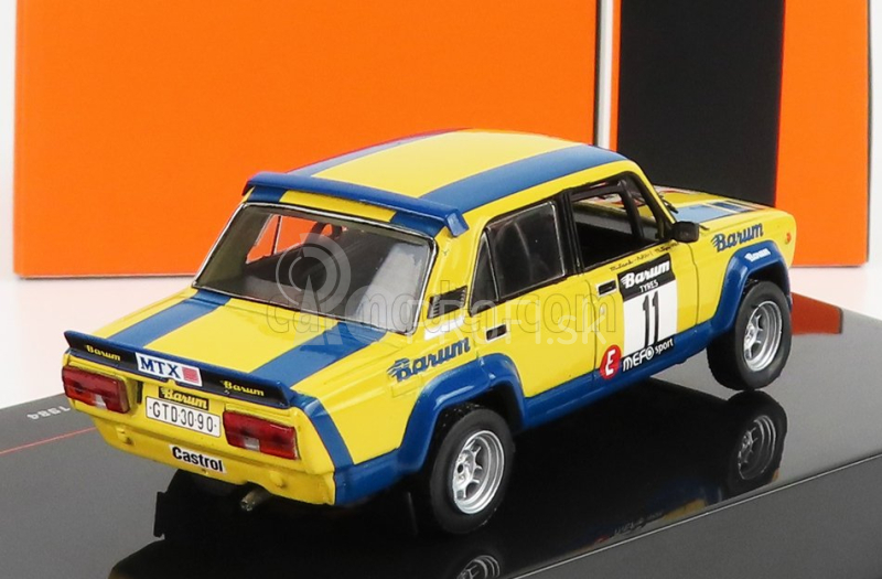 Ixo-models Lada fiat 2105 Vfts N 11 2nd Rally Valasska Zima 1984 M.lank - T.milo 1:43 Žltá Modrá