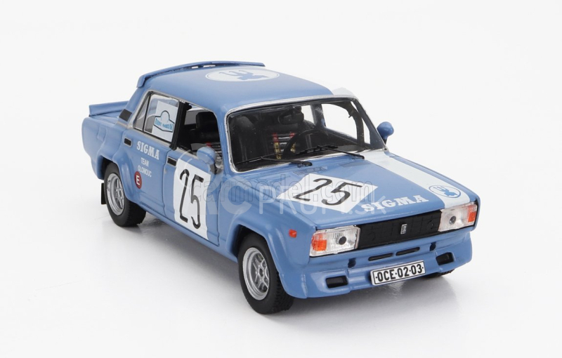 Ixo-models Lada fiat 2105 Vfts N 25 Rally Příbram 1986 Václav Chlustina - Miroslav Hrbek 1:43 Svetlomodrá