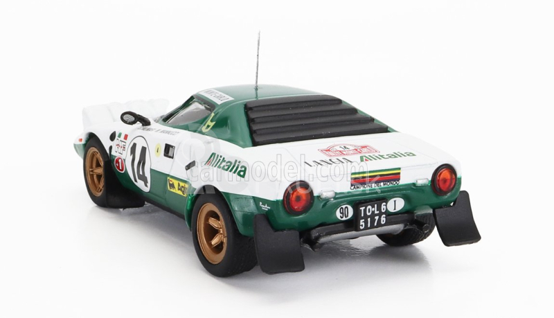 Ixo-models Lancia Stratos Hf N 14 Winner Rally Montecarlo 1975 S figúrkami S.munari - M.mannucci 1:43 Biela Zelená Červená