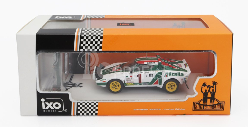 Ixo-models Lancia Stratos Hf Team Alitalia (nočná verzia) N 10 Winner Rally Montecarlo 1977 S postavičkou Sandro Munari - Silvio Maiga 1:43 Bielo-zeleno-červená