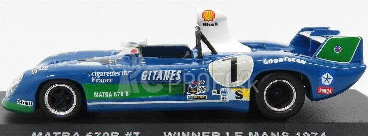 Ixo-models Matra simca Ms670b 3.0l V12 Team Matra Sport N 7 Winner 24h Le Mans 1974 H.pescarolo - G.larrousse 1:43 Bluette Green White