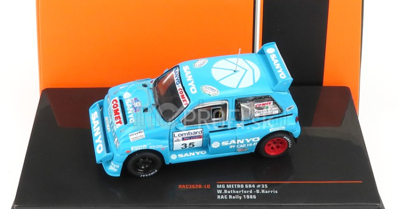 Ixo-models MG Metro 6r4 N 35 Rally Rac Lombard 1986 B.harris - W.rutherford 1:43 Svetlomodrá