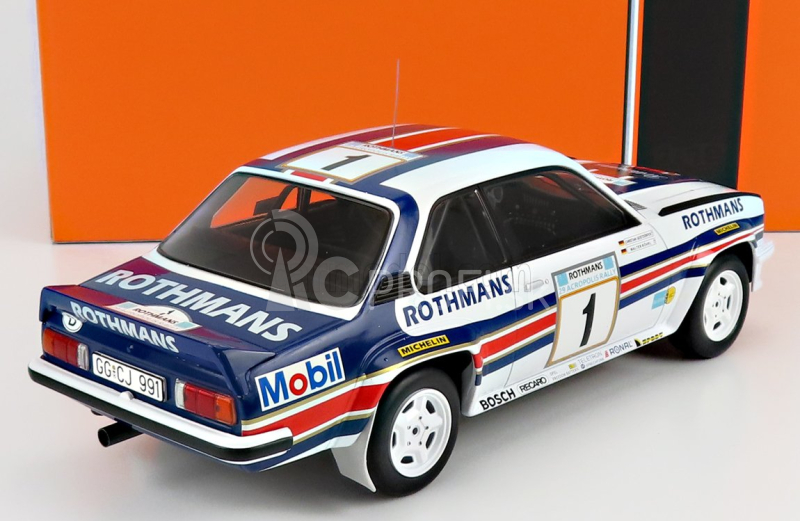 Ixo-models Opel Ascona 400 Team Rothmans N 1 2nd Rally Acropolis 1982 W.rohrl - C.geistdorfer 1:18 Biela modrá červená