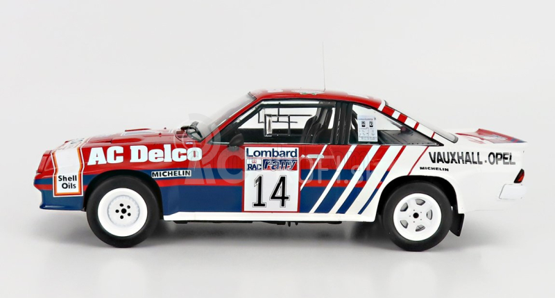 Ixo-models Opel Manta B 400 N 14 Rally Rac Lombard 1985 J.mcrae - I.grindrod 1:18 Červená modrá biela