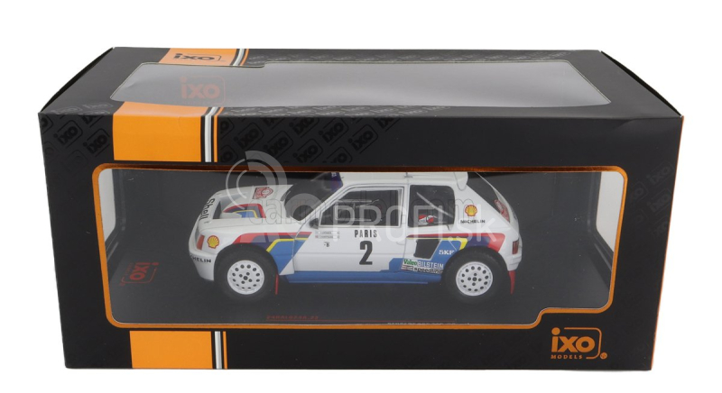 Ixo-models Peugeot 205 T16 N 2 Rally Montecarlo 1985 A.vatanen - T.harryman 1:24 Biela modrá červená