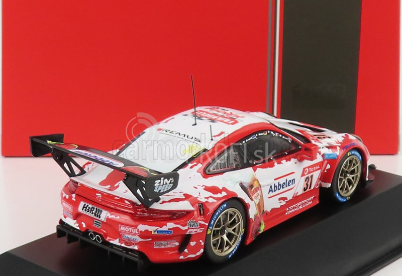 Ixo-models Porsche 911 991-2 Gt3 R Team Frikadelli Racing N 31 24h Nurburgring 2019 S.muller - R.dumas - M.campbell - M.jaminet 1:43 Červená biela