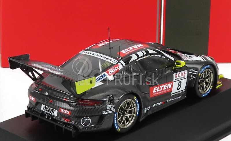 Ixo-models Porsche 911 991-2 Gt3-r Team Iron Force N 8 Vln1 Adac Nurburgring 2019 L.luhr - A.de Leener - J.e.slooten 1:43 Carbon Black