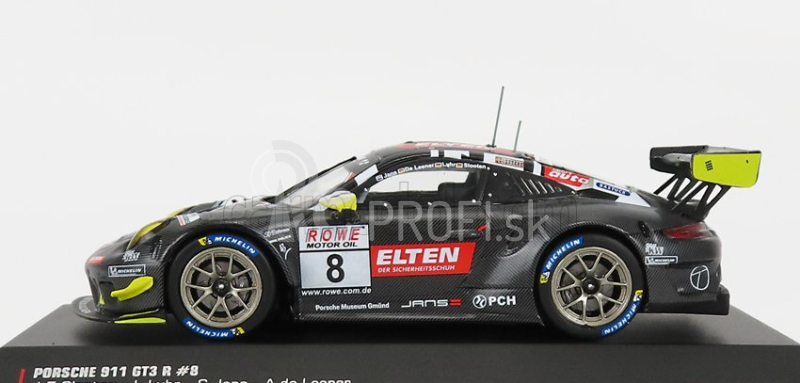 Ixo-models Porsche 911 991-2 Gt3-r Team Iron Force N 8 Vln1 Adac Nurburgring 2019 L.luhr - A.de Leener - J.e.slooten 1:43 Carbon Black