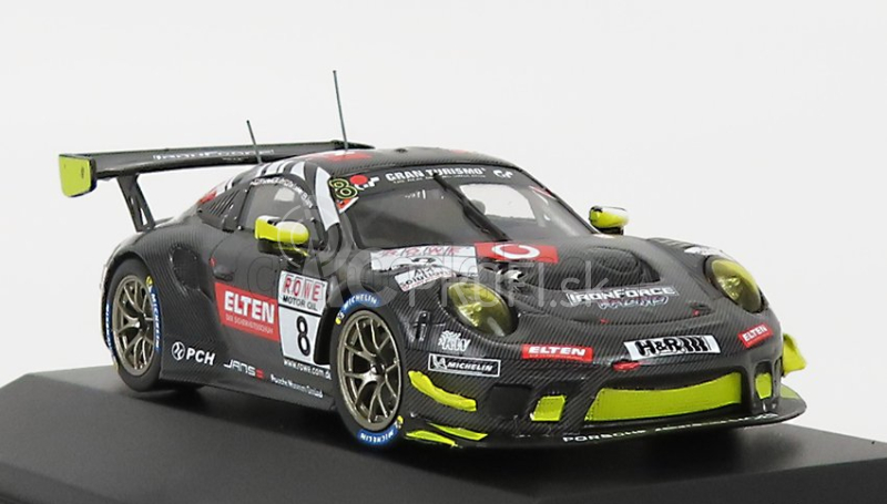 Ixo-models Porsche 911 991-2 Gt3-r Team Iron Force N 8 Vln1 Adac Nurburgring 2019 L.luhr - A.de Leener - J.e.slooten 1:43 Carbon Black