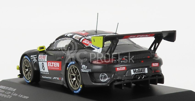 Ixo-models Porsche 911 991-2 Gt3-r Team Iron Force N 8 Vln1 Adac Nurburgring 2019 L.luhr - A.de Leener - J.e.slooten 1:43 Carbon Black