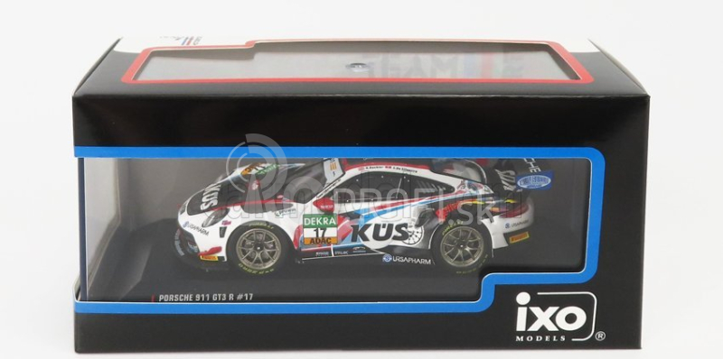 Ixo-models Porsche 911 991-2 Gt3 R Team Kues 75 Bernhard N 17 Adac Gt Masters Hockenheim 2020 K.bachler - S.de Silvestro - Stefan Bellof Tribute 1:43 čierna biela červená