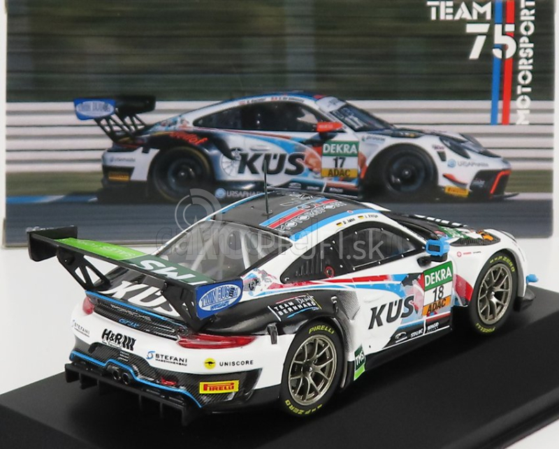 Ixo-models Porsche 911 991-2 Gt3 R Team Kues 75 Bernhard N 18 Adac Gt Masters 2020 Jahn - Fittje 1:43 Biela čierna