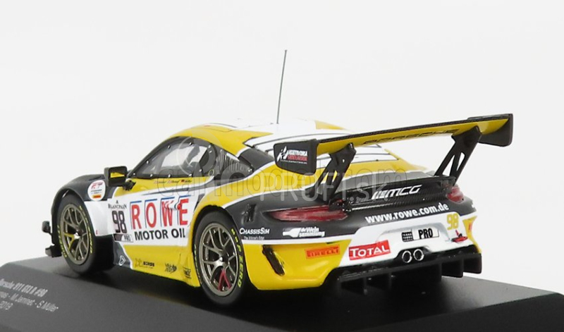 Ixo-models Porsche 911 991-2 Gt3 R Team Rowe Racing N 98 5th 24h Spa 2019 S.muller - R.dumas - M.jaminet 1:43 Sivá Biela Žltá