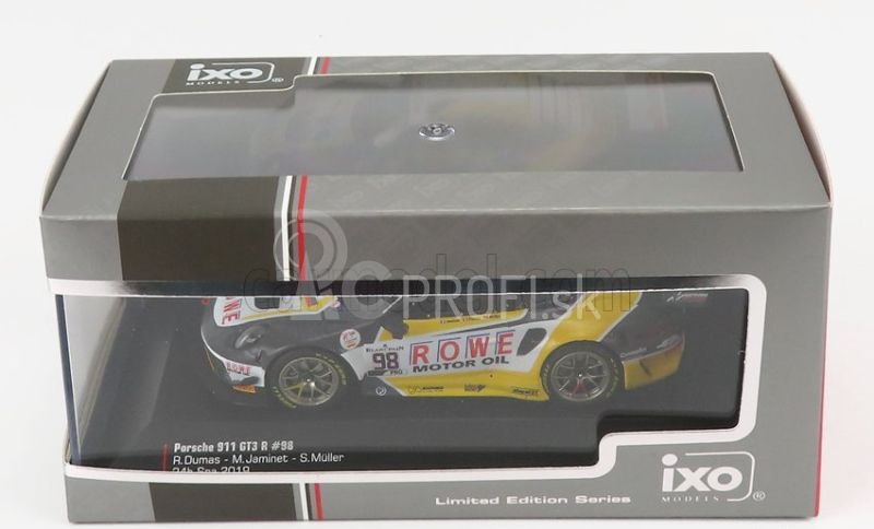 Ixo-models Porsche 911 991-2 Gt3 R Team Rowe Racing N 98 5th 24h Spa 2019 S.muller - R.dumas - M.jaminet 1:43 Sivá Biela Žltá