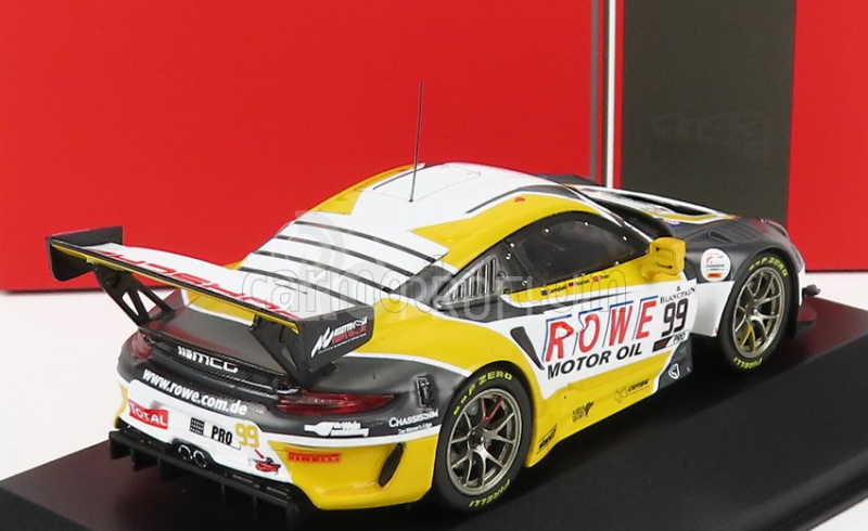 Ixo-models Porsche 911 991-2 Team Rowe Racing N 99 7th 24h Spa 2019 D.olsen - M.campbell - D.werner 1:43 Sivá Biela Žltá