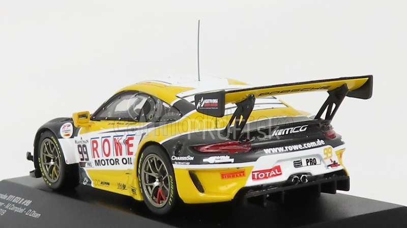 Ixo-models Porsche 911 991-2 Team Rowe Racing N 99 7th 24h Spa 2019 D.olsen - M.campbell - D.werner 1:43 Sivá Biela Žltá