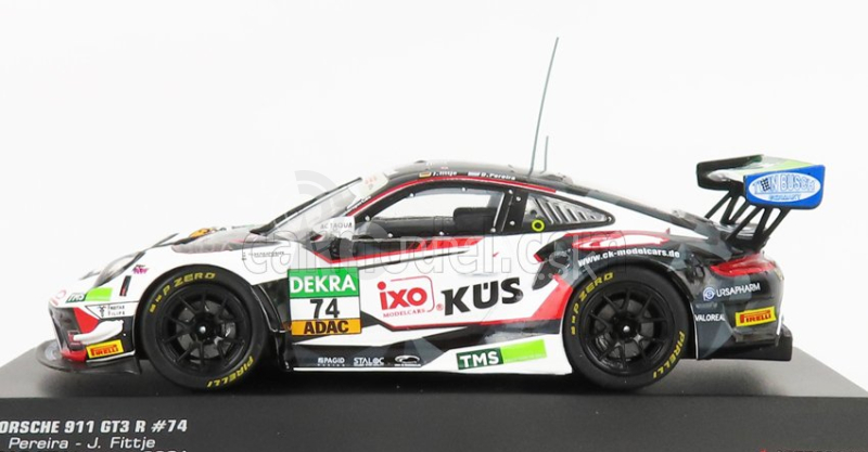 Ixo-models Porsche 911 991 Gt3 R Team Kus 75 Bernhard N 74 Adac Gt Masters 2021 J.fittje - D.pereira 1:43 Biela čierna červená