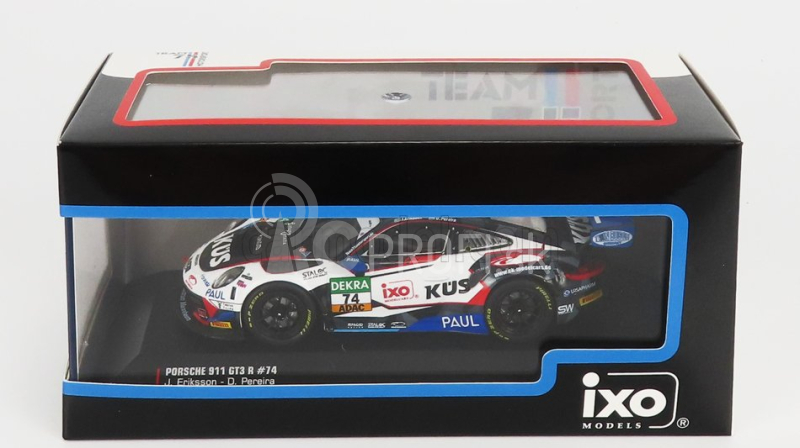 Ixo-models Porsche 911 991 Gt3 R Team Kus 75 Bernhard N 74 Adac Gt Masters 2021 K.eriksson - D.pereira 1:43 Biela čierna červená