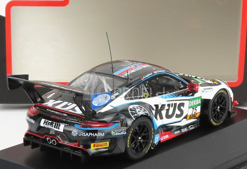 Ixo-models Porsche 911 991 Gt3 R Team Kus 75 Bernhard N 75 Adac Gt Masters 2021 C.engelhart - T.preining 1:43 Biela čierna červená