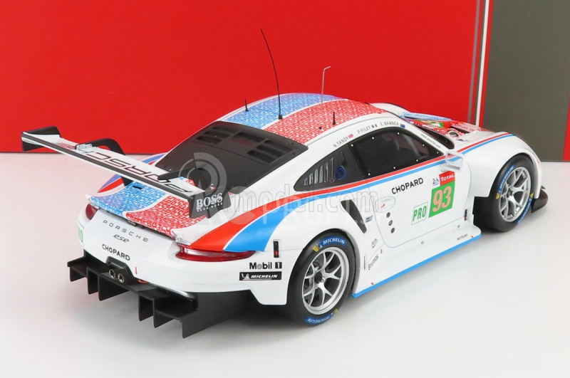 Ixo-models Porsche 911 991 Rsr 4.0l Flat-6 Porsche Gt Team N 93 3rd Lmgte Pro Class 22th 24h Le Mans 2019 P.pilet - E.bamber - N.tandy 1:18 White Blue Red