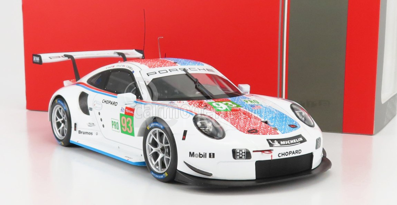 Ixo-models Porsche 911 991 Rsr 4.0l Flat-6 Porsche Gt Team N 93 3rd Lmgte Pro Class 22th 24h Le Mans 2019 P.pilet - E.bamber - N.tandy 1:18 White Blue Red