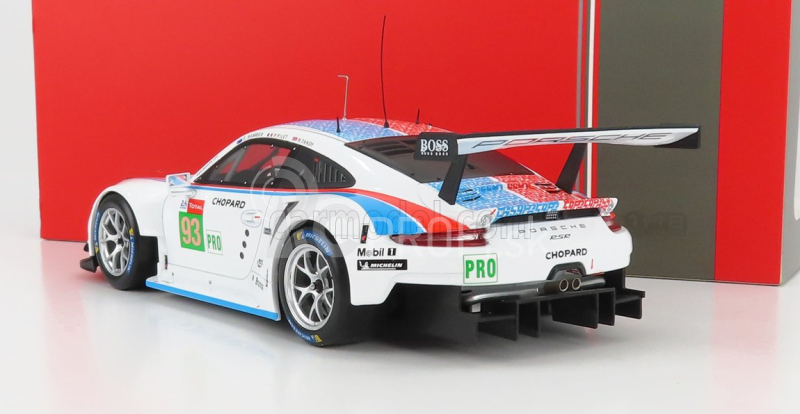 Ixo-models Porsche 911 991 Rsr 4.0l Flat-6 Porsche Gt Team N 93 3rd Lmgte Pro Class 22th 24h Le Mans 2019 P.pilet - E.bamber - N.tandy 1:18 White Blue Red