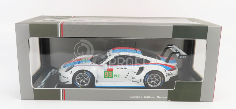 Ixo-models Porsche 911 991 Rsr 4.0l Flat-6 Porsche Gt Team N 93 3rd Lmgte Pro Class 22th 24h Le Mans 2019 P.pilet - E.bamber - N.tandy 1:18 White Blue Red