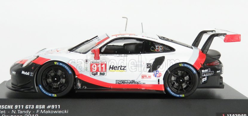 Ixo-models Porsche 911 991 Rsr Porsche Gt Team N 911 24h Daytona 2018 F.makowieckie - P.pilet - N.tandy 1:43 Biela čierna červená