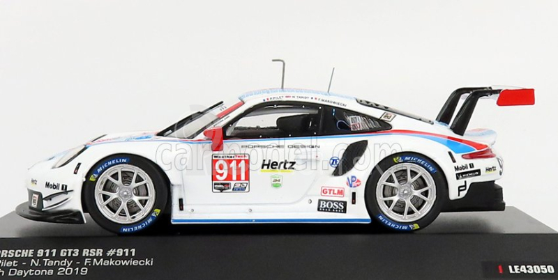 Ixo-models Porsche 911 991 Rsr Porsche Gt Team N 911 24h Daytona 2019 Makowiecki - Pilet - Tandy 1:43 White