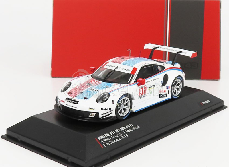 Ixo-models Porsche 911 991 Rsr Porsche Gt Team N 911 24h Daytona 2019 Makowiecki - Pilet - Tandy 1:43 White