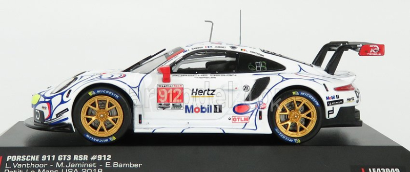 Ixo-models Porsche 911 991 Rsr Porsche Gt Team N 912 2nd Gtlm-class Petit Le Mans Road Atlanta 2018 E.bamber - L.vanthoor - M.jaminet 1:43 Biela