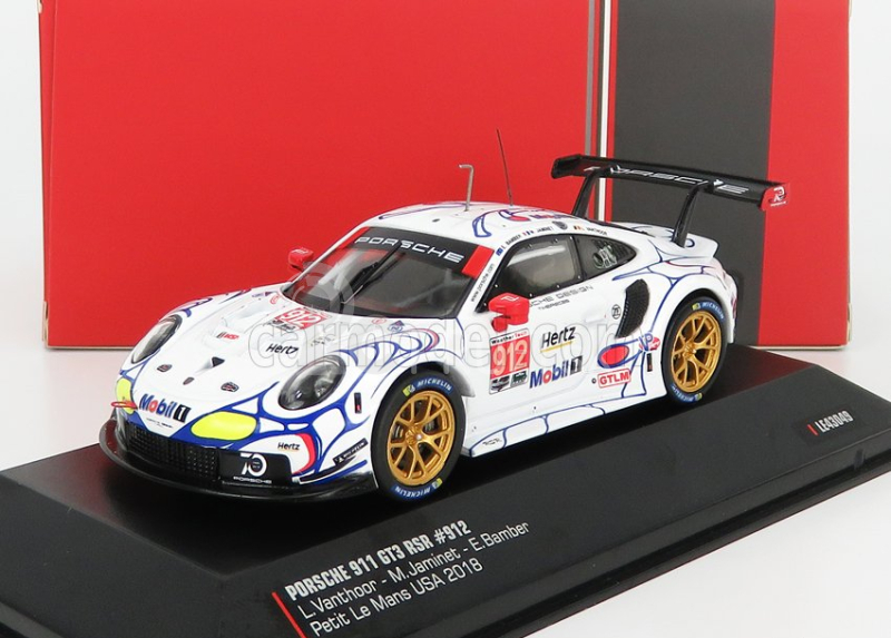 Ixo-models Porsche 911 991 Rsr Porsche Gt Team N 912 2nd Gtlm-class Petit Le Mans Road Atlanta 2018 E.bamber - L.vanthoor - M.jaminet 1:43 Biela