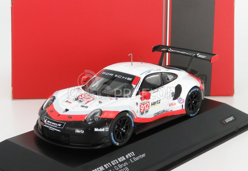 Ixo-models Porsche 911 991 Rsr Porsche Gt Team N 912 3rd Gtlm Class 24h Daytona 2018 E.bamber - L.vanthoor - M.jaminet 1:43 Biela