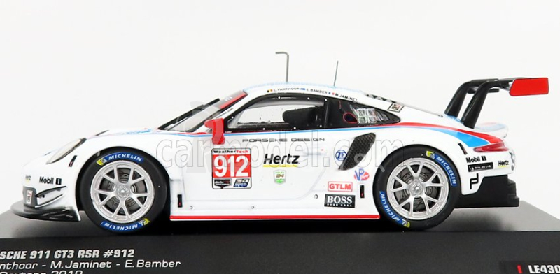 Ixo-models Porsche 911 991 Rsr Porsche Gt Team N 912 3rd Gtlm Class 24h Daytona 2019 Bamber - Jaminet - Vanthoor 1:43 Biela