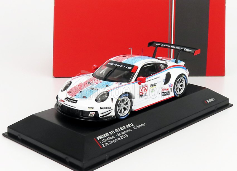 Ixo-models Porsche 911 991 Rsr Porsche Gt Team N 912 3rd Gtlm Class 24h Daytona 2019 Bamber - Jaminet - Vanthoor 1:43 Biela