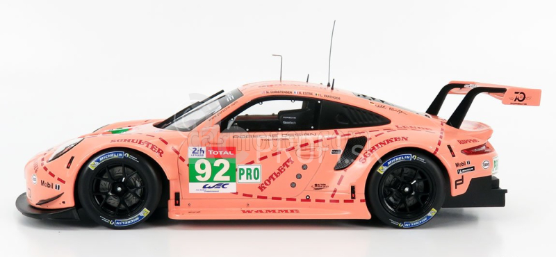 Ixo-models Porsche 911 991 Rsr Team Porsche Gt N 92 Winner Lmgte Pro Pink Pig Tribute 24h Le Mans 2018 M.christensen - K.estre - L.vanthoor 1:18 Pink