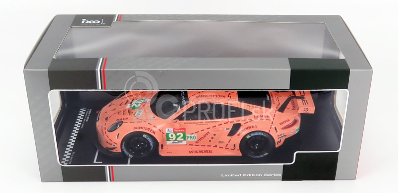 Ixo-models Porsche 911 991 Rsr Team Porsche Gt N 92 Winner Lmgte Pro Pink Pig Tribute 24h Le Mans 2018 M.christensen - K.estre - L.vanthoor 1:18 Pink