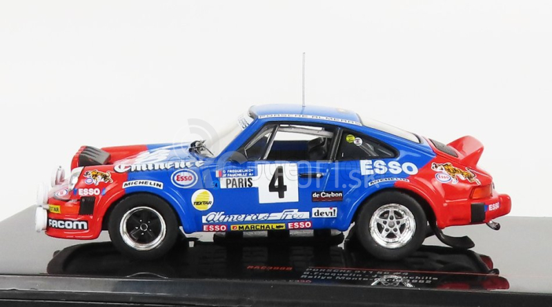 Ixo-models Porsche 911sc (nočná verzia) N 4 Rally Montecarlo 1982 G.frequelin - J.f.fauchille 1:43 Modrá červená