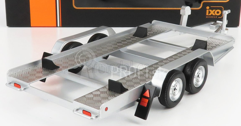 Ixo-models Príslušenstvo Carrello Trasporto Auto - Príves na prepravu áut Strieborné kolesá - auto nie je súčasťou balenia 1:18 Silver Black