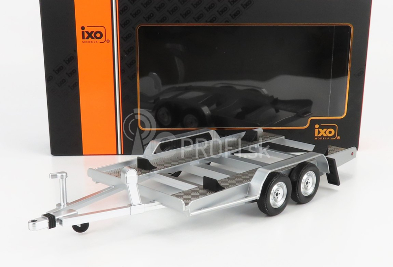 Ixo-models Príslušenstvo Carrello Trasporto Auto - Príves na prepravu áut Strieborné kolesá - auto nie je súčasťou balenia 1:18 Silver Black