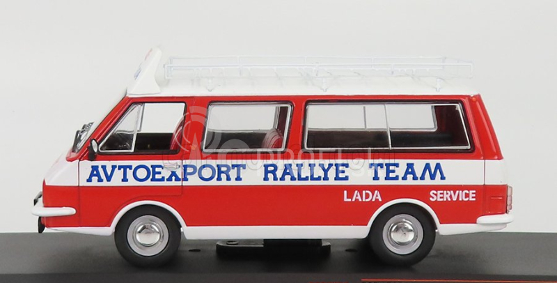 Ixo-models RAF 2203 Minibus Team Rally Lada Service Assistance 1984 1:43 Červená biela