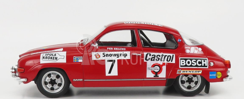 Ixo-models Saab 96 V4 N 7 Rally Švédsko 1973 P.eklund - R.carlsson 1:18 Červená