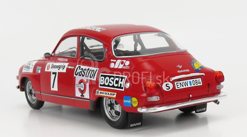 Ixo-models Saab 96 V4 N 7 Rally Švédsko 1973 P.eklund - R.carlsson 1:18 Červená