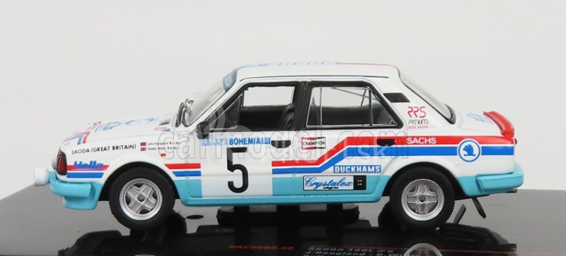 Ixo-models Škoda 130l Team Škoda Gb N 5 Rally Bohemia 1988 J.haugland - B.willis 1:43 Biela svetlomodrá