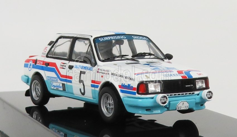 Ixo-models Škoda 130l Team Škoda Gb N 5 Rally Bohemia 1988 J.haugland - B.willis 1:43 Biela svetlomodrá