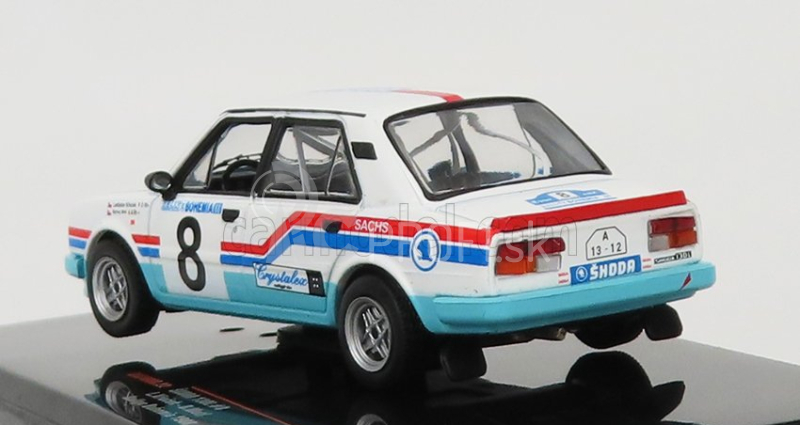 Ixo-models Škoda 130l Team Uamk Škoda Mladá Boleslav N 8 Rally Bohemia 1988 L.krecek - B.motl 1:43 Biela Svetlomodrá